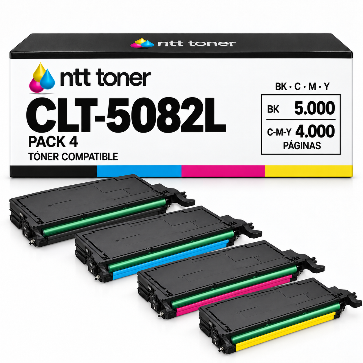Pack 4 Toner Samsung CLT-5082 Compatibles